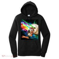 Space Hunger Dinner In Space Sloth Laser Pizza Women's Hoodie thumb 0