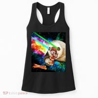 Space Hunger Dinner In Space Sloth Laser Pizza Women's Tank Top thumb 0