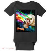 Space Hunger Dinner In Space Sloth Laser Pizza Baby Bodysuit thumb 0