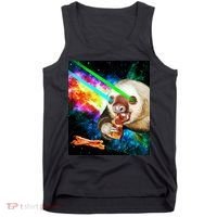 Space Hunger Dinner In Space Sloth Laser Pizza Tank Top thumb 0