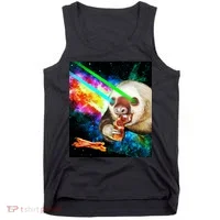 Space Hunger Dinner In Space Sloth Laser Pizza Tank Top thumb 0