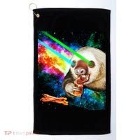 Space Hunger Dinner In Space Sloth Laser Pizza Golf Towel thumb 0