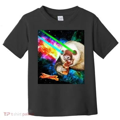 Space Hunger Dinner In Space Sloth Laser Pizza Toddler T-Shirt