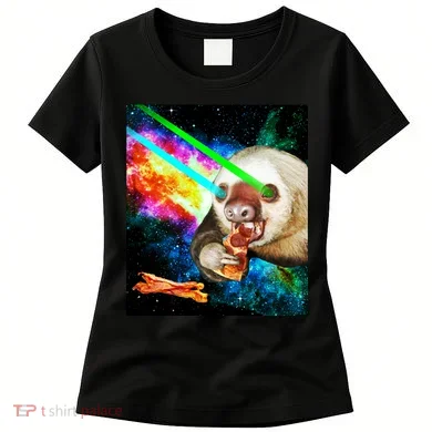 Space Hunger Dinner In Space Sloth Laser Pizza Women's T-Shirt