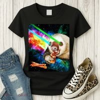 Space Hunger Dinner In Space Sloth Laser Pizza Women's T-Shirt thumb 3