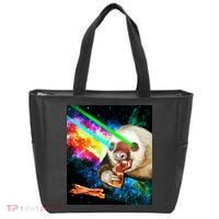 Space Hunger Dinner In Space Sloth Laser Pizza Tote Bag thumb 0