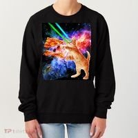 Space Hunger Flying Cat Pizza Bacon1 Women's Sweatshirt thumb 0