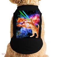 Space Hunger Flying Cat Pizza Bacon1 Doggie Tank thumb 0