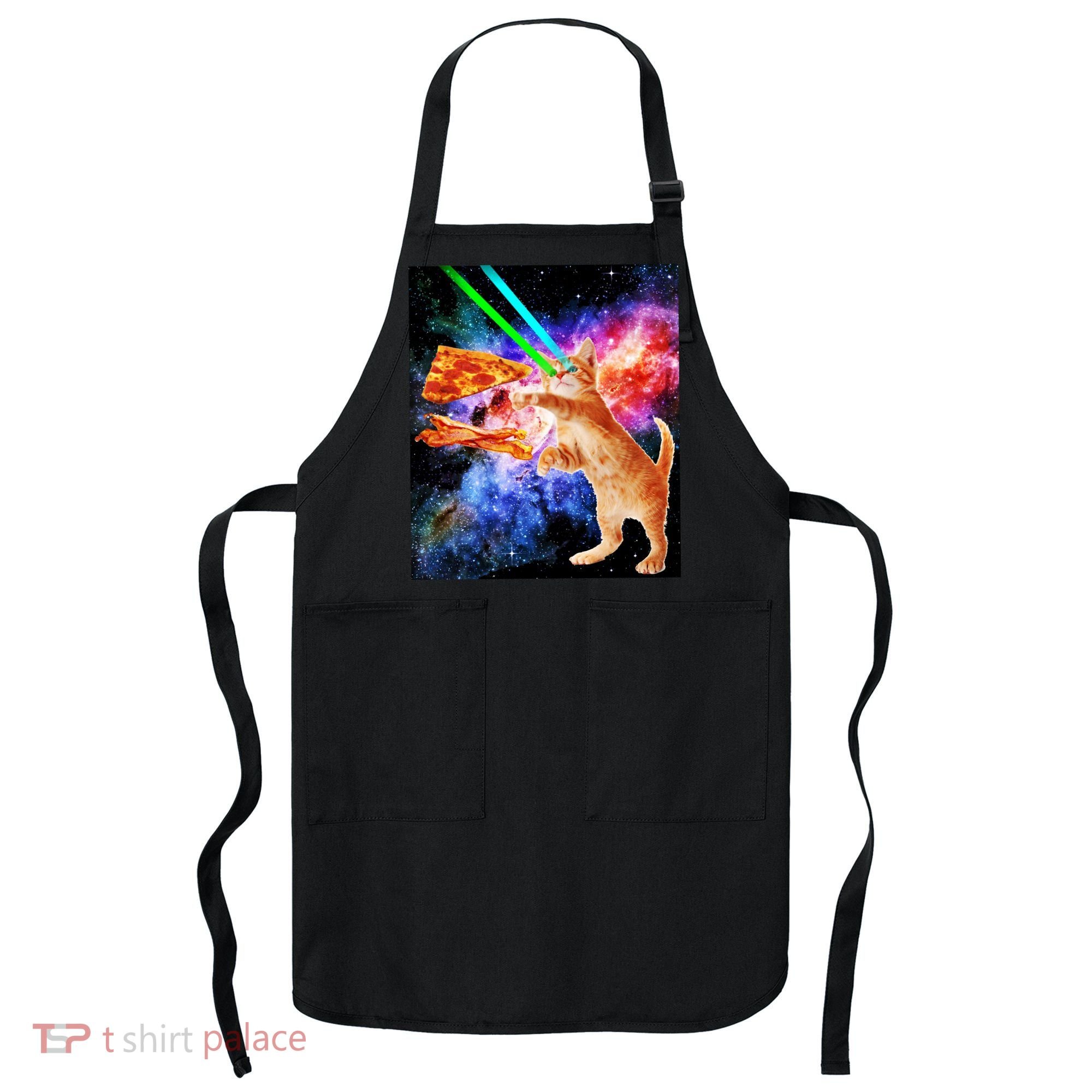 Space Hunger Flying Cat Pizza Bacon1 Apron