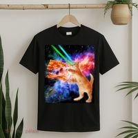 Space Hunger Flying Cat Pizza Bacon1 T-Shirt thumb 2