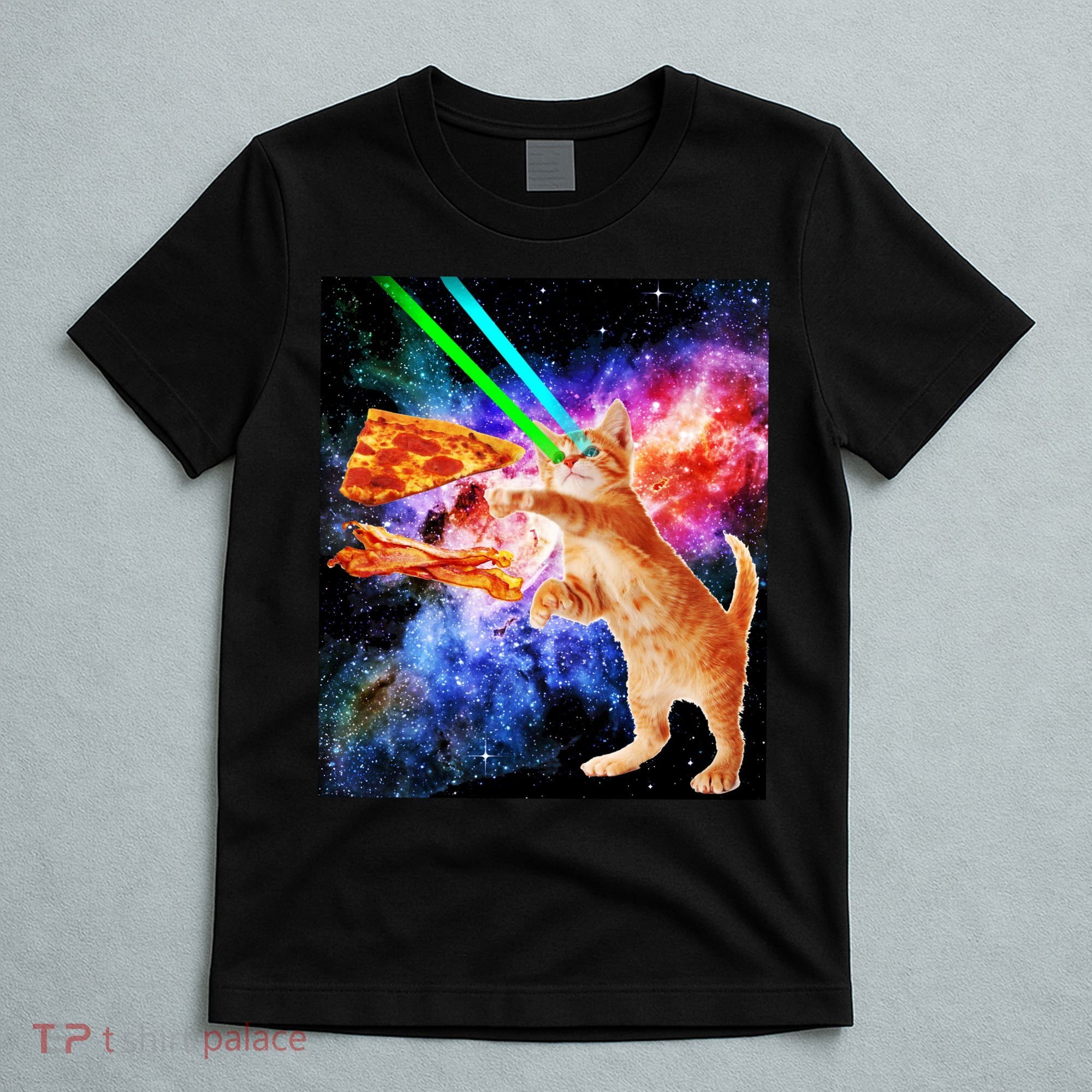 Space Hunger Flying Cat Pizza Bacon1 T-Shirt