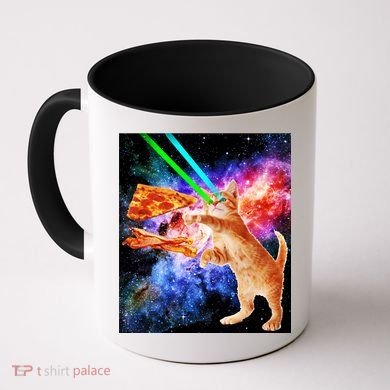 Space Hunger Flying Cat Pizza Bacon1 Coffee Mug