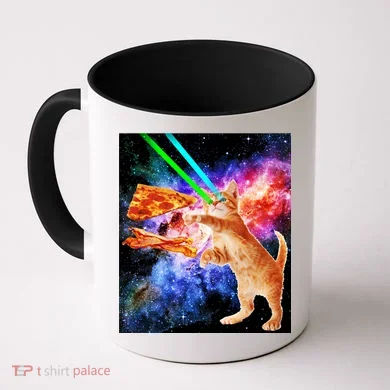 Space Hunger Flying Cat Pizza Bacon1 Coffee Mug