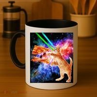 Space Hunger Flying Cat Pizza Bacon1 Coffee Mug thumb 4