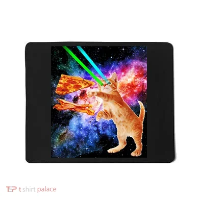 Space Hunger Flying Cat Pizza Bacon1 Mousepad