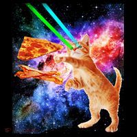 Space Hunger Flying Cat Pizza Bacon1 Mousepad thumb 1