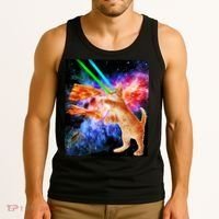Space Hunger Flying Cat Pizza Bacon1 Tank Top thumb 3