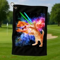 Space Hunger Flying Cat Pizza Bacon1 Golf Towel thumb 1