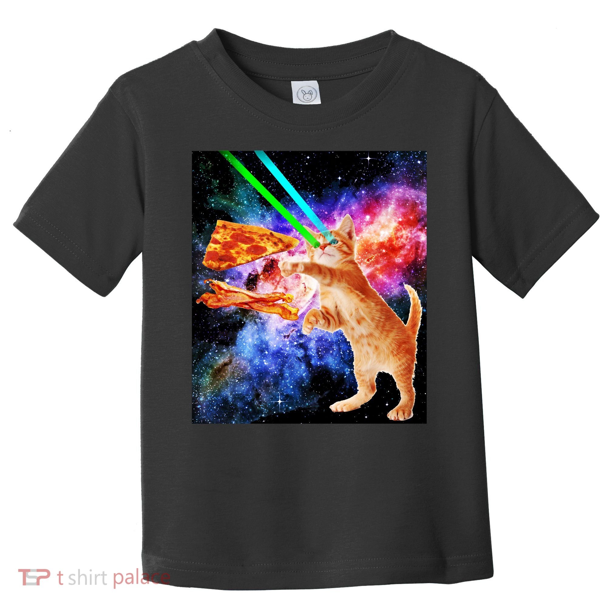 Space Hunger Flying Cat Pizza Bacon1 Toddler T-Shirt