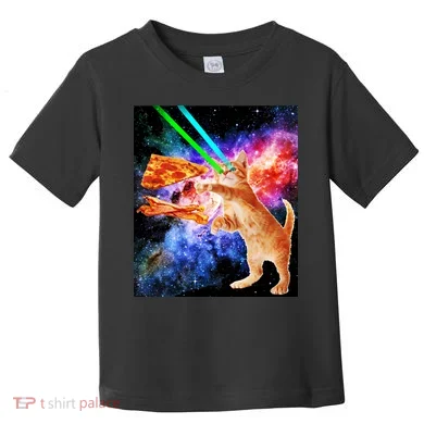 Space Hunger Flying Cat Pizza Bacon1 Toddler T-Shirt