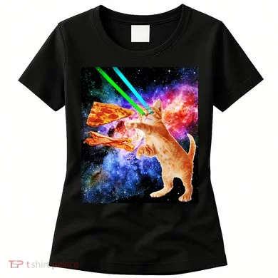 Space Hunger Flying Cat Pizza Bacon1 Women's T-Shirt