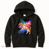 Space Hunger Flying Cat Pizza Bacon1 Kids Hoodie thumb 0