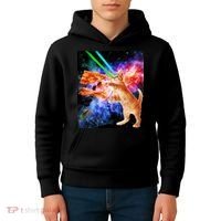 Space Hunger Flying Cat Pizza Bacon1 Kids Hoodie thumb 4