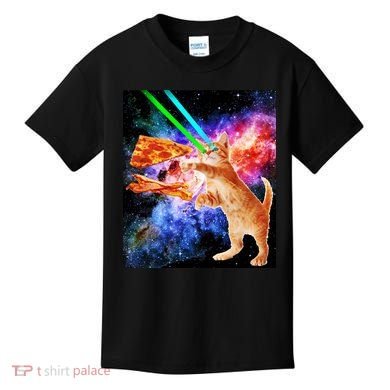 Space Hunger Flying Cat Pizza Bacon1 Kids T-Shirt