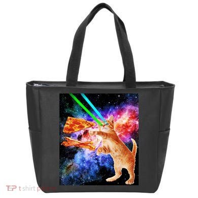 Space Hunger Flying Cat Pizza Bacon1 Tote Bag