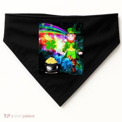 Space Hunger Irish in Space Rainbow Laser USA-Made Doggie Bandana