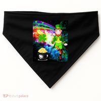 Space Hunger Irish in Space Rainbow Laser USA-Made Doggie Bandana thumb 0