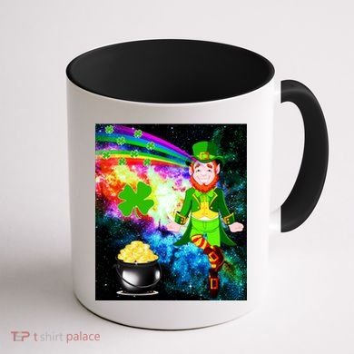 Space Hunger Irish in Space Rainbow Laser Coffee Mug back