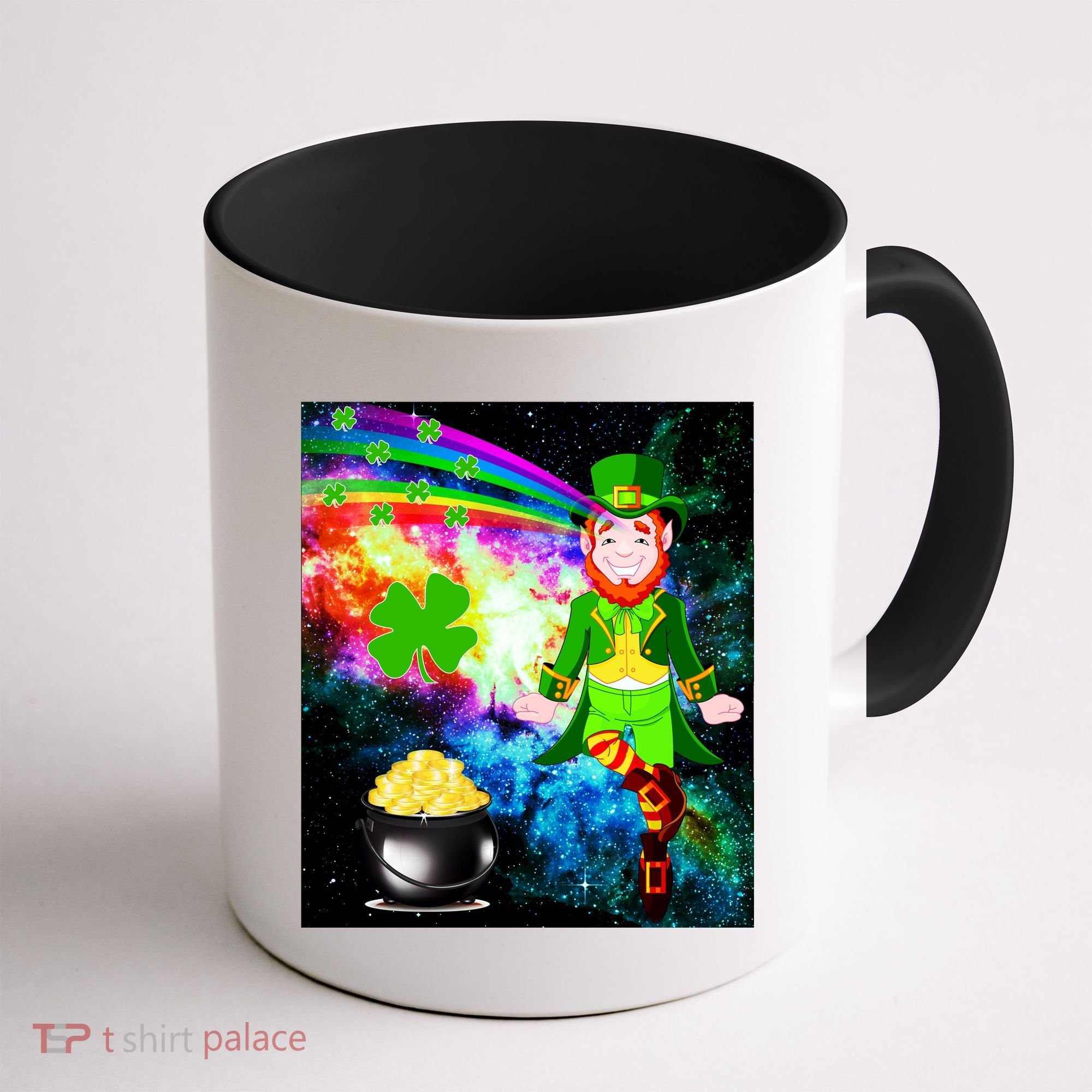 Space Hunger Irish in Space Rainbow Laser Coffee Mug