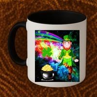 Space Hunger Irish in Space Rainbow Laser Coffee Mug thumb 2