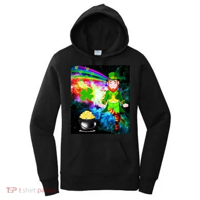 Space Hunger Irish in Space Rainbow Laser Women's Hoodie