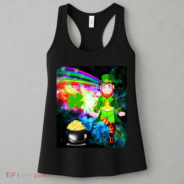 Space Hunger Irish in Space Rainbow Laser Women's Tank Top
