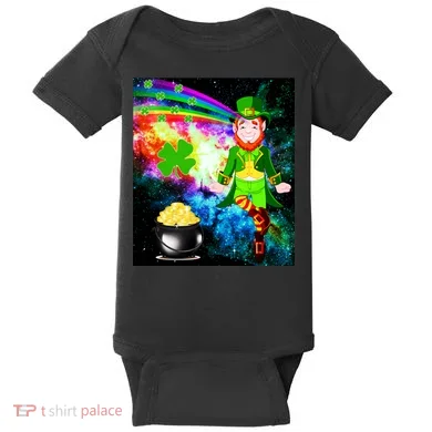 Space Hunger Irish in Space Rainbow Laser Baby Bodysuit