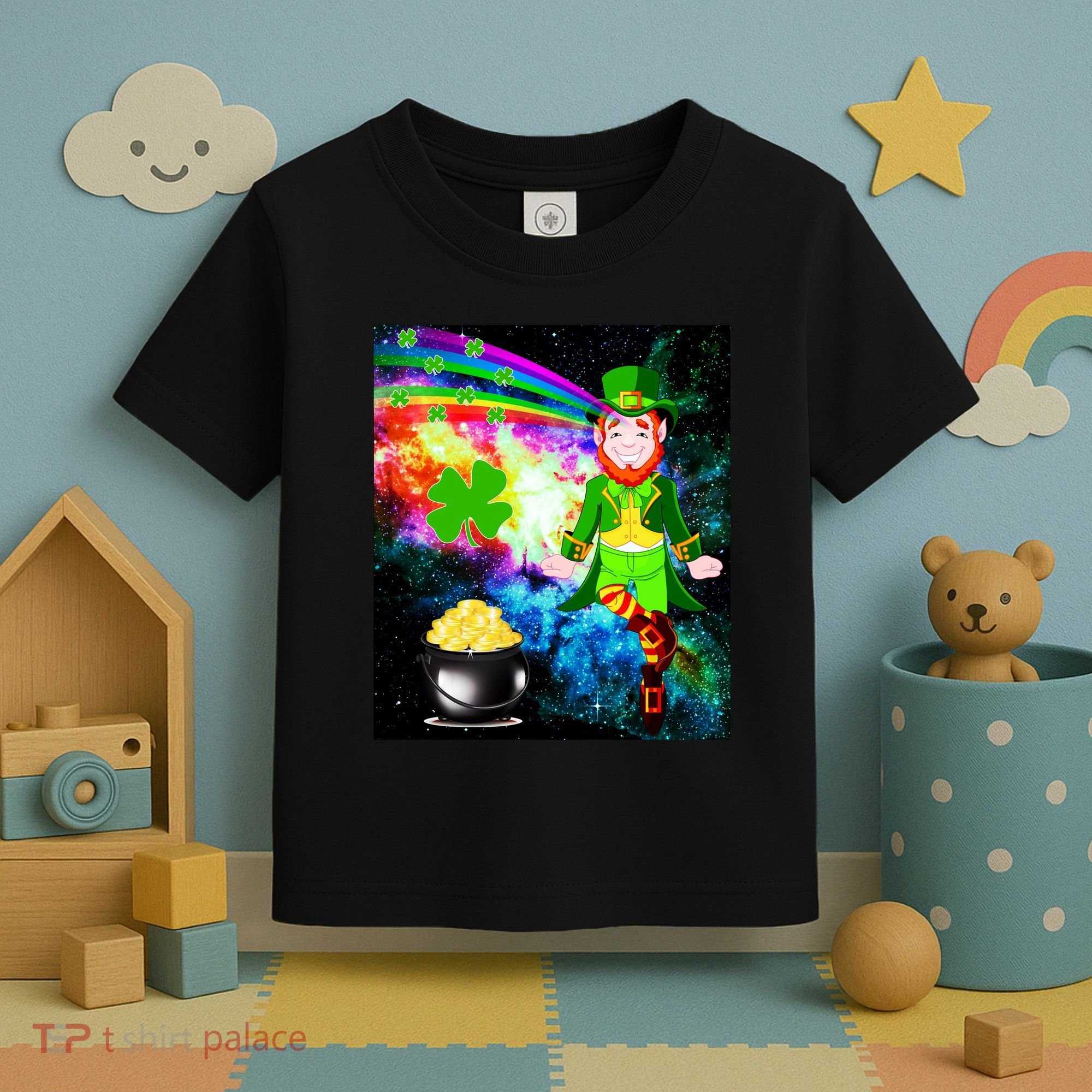 Space Hunger Irish in Space Rainbow Laser Toddler T-Shirt
