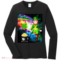 Space Hunger Irish in Space Rainbow Laser Women's Long Sleeve Shirt thumb 0