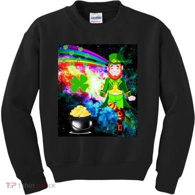 Space Hunger Irish in Space Rainbow Laser Kids Sweatshirt