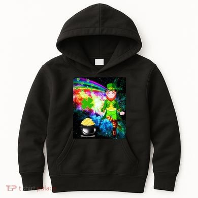 Space Hunger Irish in Space Rainbow Laser Kids Hoodie