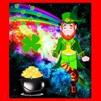 Space Hunger Irish in Space Rainbow Laser Santa Hat thumb 1