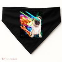 Space Hunger Pug Laser Pizza Bacon USA-Made Doggie Bandana thumb 0