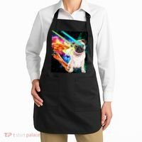 Space Hunger Pug Laser Pizza Bacon Apron thumb 2