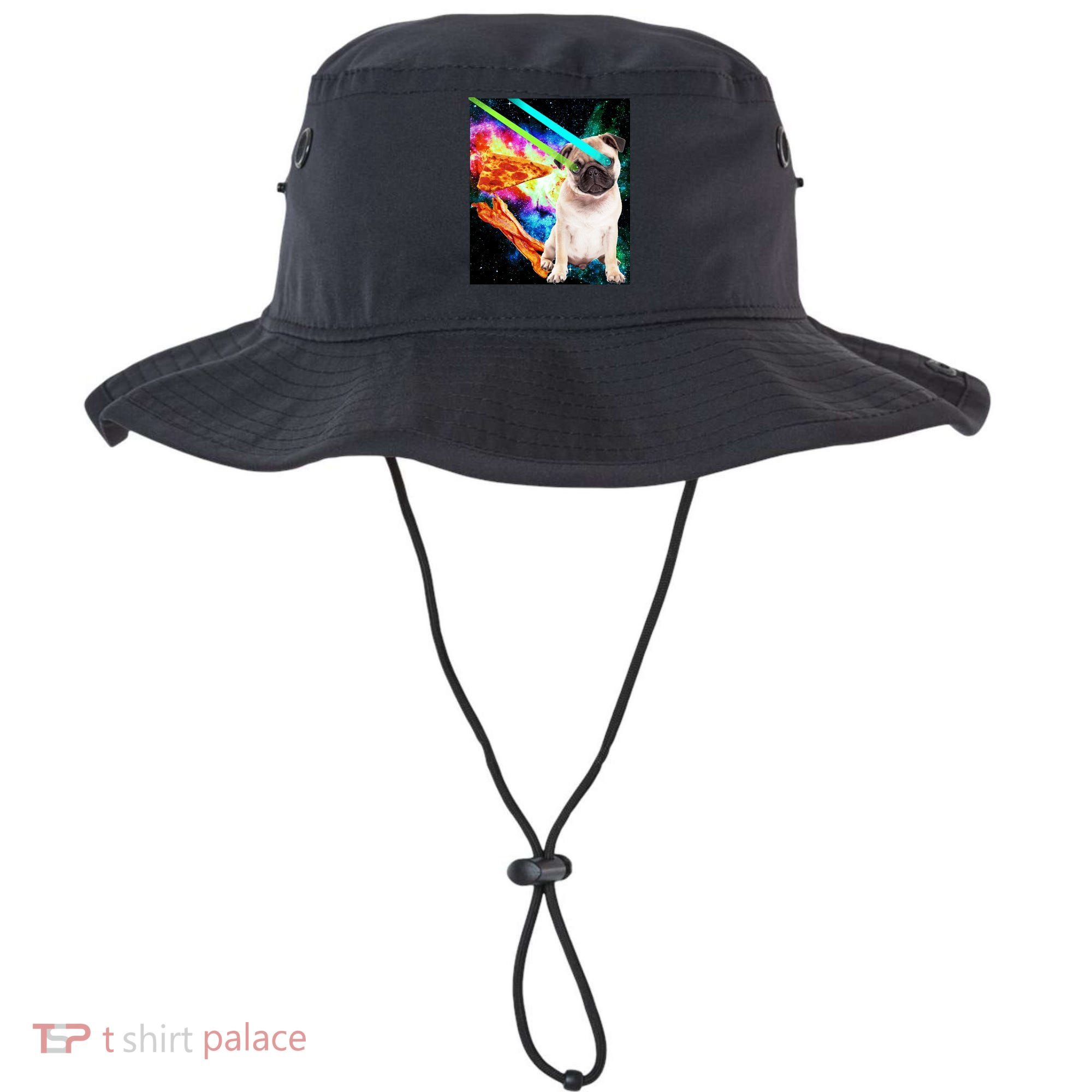 Space Hunger Pug Laser Pizza Bacon Bucket Hat