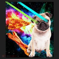 Space Hunger Pug Laser Pizza Bacon Beanie thumb 2