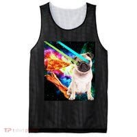 Space Hunger Pug Laser Pizza Bacon Mesh Reversible Basketball Jersey Tank thumb 0