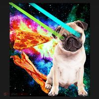 Space Hunger Pug Laser Pizza Bacon Mesh Reversible Basketball Jersey Tank thumb 2