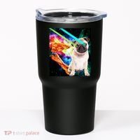 Space Hunger Pug Laser Pizza Bacon Tumbler thumb 0