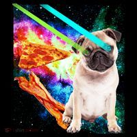 Space Hunger Pug Laser Pizza Bacon Women's Tank Top thumb 5